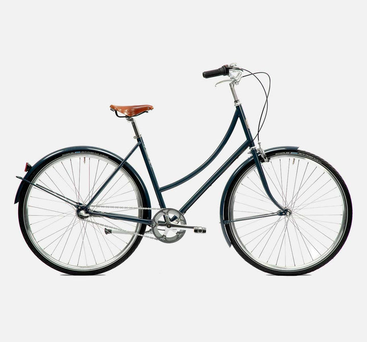 Pelago Brooklyn 3 Speed Step Thru Vintage City Bike for Winter - Blue Note (6617504645171)