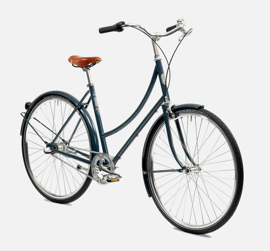 Pelago Brooklyn 3 Speed Step Thru Vintage City Bike for Winter - Blue Note (6617504645171)