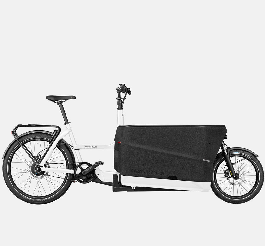 Riese & Muller Packster 70 Suspension Cargo E-Bike with Schwalbe SuperMoto-X Tires in White (4711694303283)