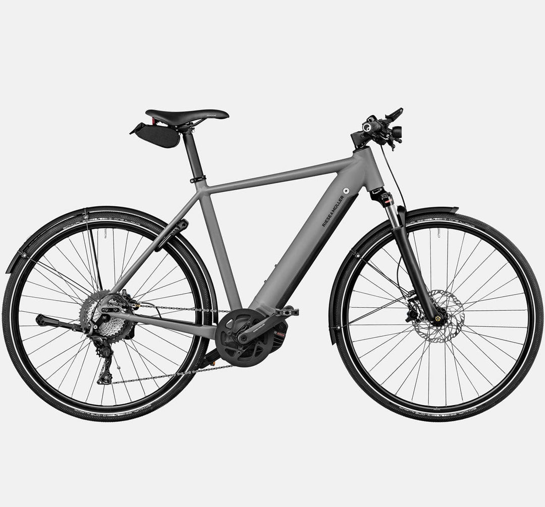 Riese & Muller Roadster Touring Suspension City E-Bike with Upgrades in Grey Matte (4719362605107)