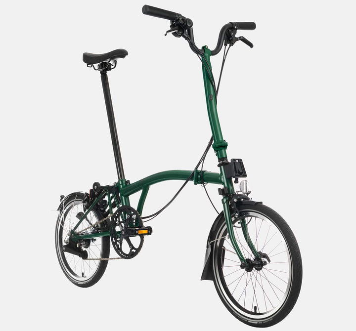 Brompton C Line Urban High Handlebar 2-speed folding bike in Racing Green -
