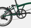 2023 Brompton C Line Urban High Handlebar 2-speed folding bike in Racing Green - drivetrain