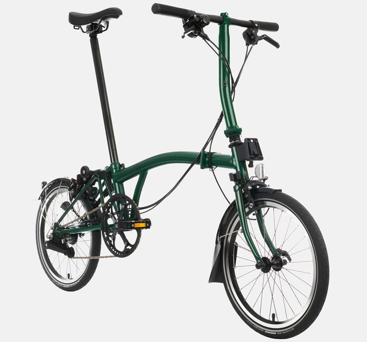 2023 Brompton C Line Explore Low Handlebar folding bike in Racing Green