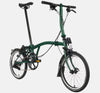 2023 Brompton C Line Explore Low Handlebar 6-speed folding bike in Racing Green
