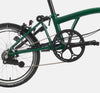 2023 Brompton C Line Urban Low Handlebar 2-speed folding bike in Racing Green - drivetrain