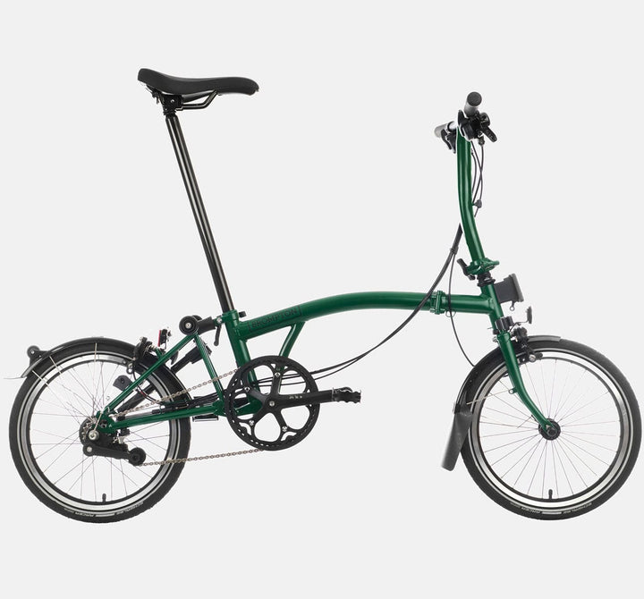 2023 Brompton C Line Explore Low Handlebar folding bike in Racing Green - profile