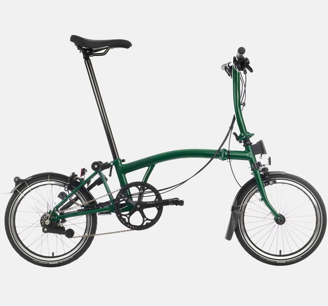 2023 Brompton C Line Urban Low Handlebar 2-speed folding bike in Racing Green - profile
