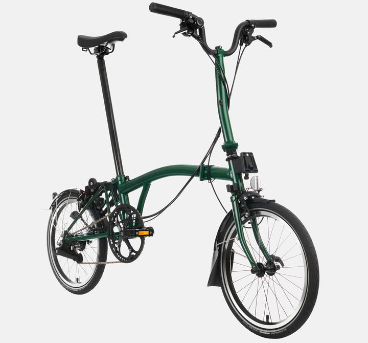 2023 Brompton C Line Urban Mid Handlebar 2-speed folding bike in Racing Green