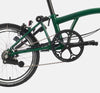 2023 Brompton C Line Urban Mid Handlebar 2-speed folding bike in Racing Green - drivetrain