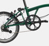 Brompton C Line Urban Mid Handlebar 2-speed folding bike in Racing Green - drivetrain