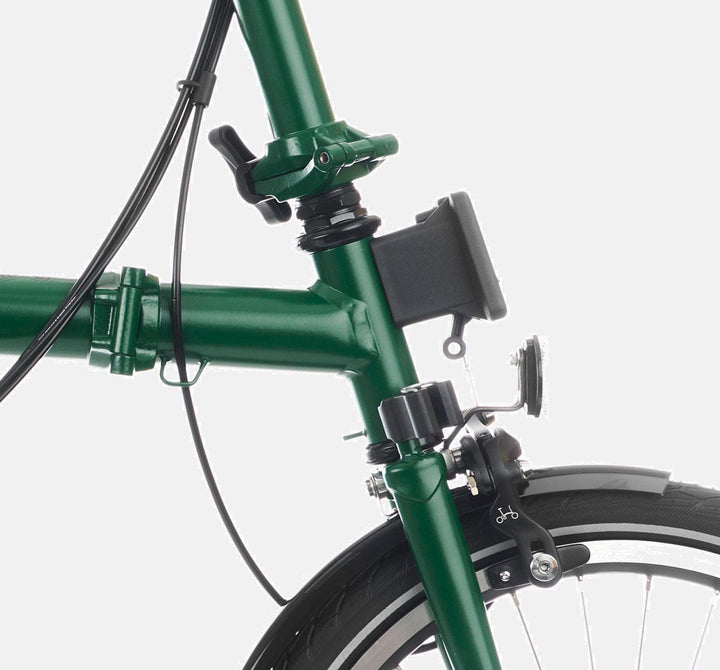 2023 Brompton C Line Urban Mid Handlebar 2-speed folding bike in Racing Green - Front Carrier Block