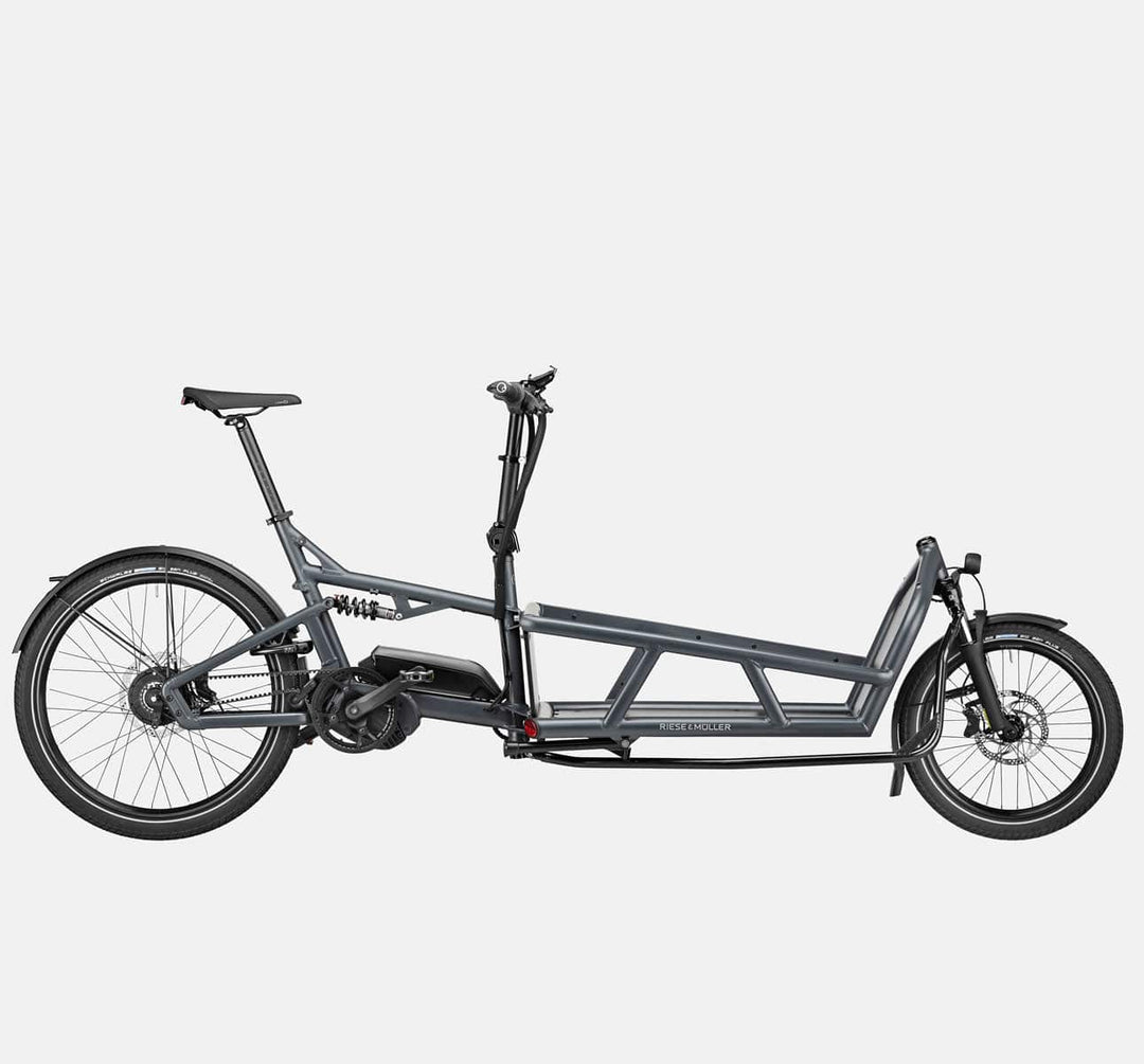 Riese & Muller Load 75 Vario Full Suspension E-Cargo Bike with Schwalbe Big Ben Plus Tires and Smartphone Hub Cockpit in Coal Grey Matte (4711091699763)