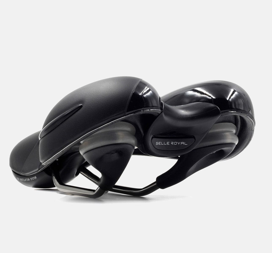 Selle Royal Respiro Moderate Saddle In Rear View Showing Comfortable Padding And Adjustable Rails (1670947242035)
