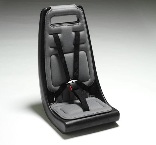 Winther Single Seat for Cargoo Bike in Black with Light Grey Seat Cushion Attached (6682125467699)